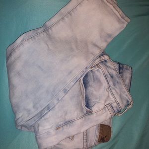 Acid wash American eagle jeans